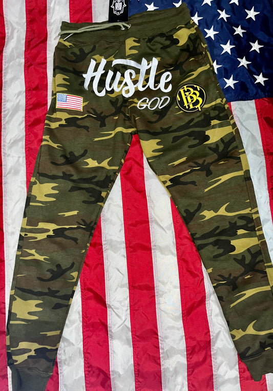 Exclusive Hustle God Joggers/Sweat Pants (Fitted)Recommended One Size Larger Than You Usually Wear For More Casual Fit)