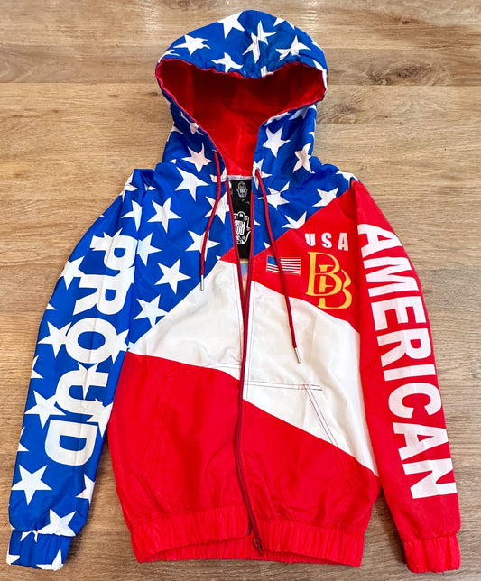 USA Proud American Windbreaker (Recommended One Size Larger Than You Usually Wear)