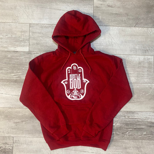 Hustle God Red Hoodie