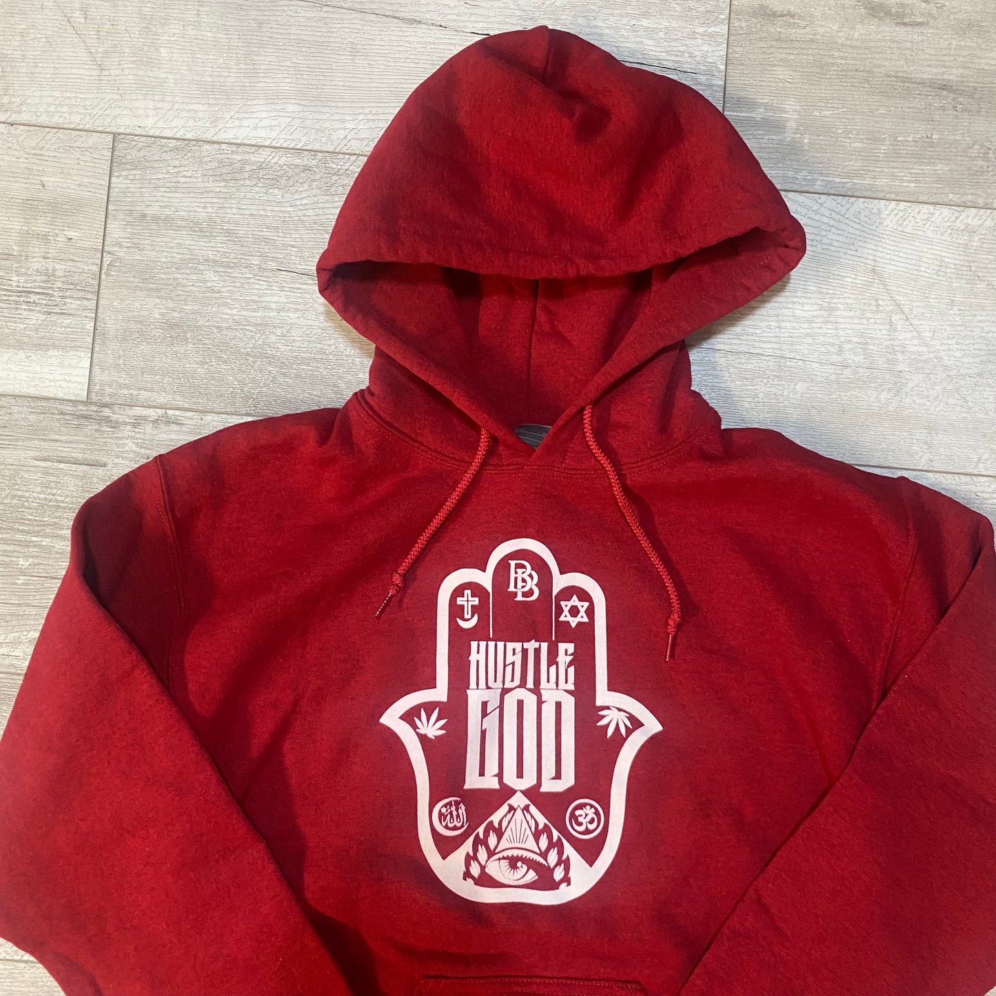 Hustle God Red Hoodie