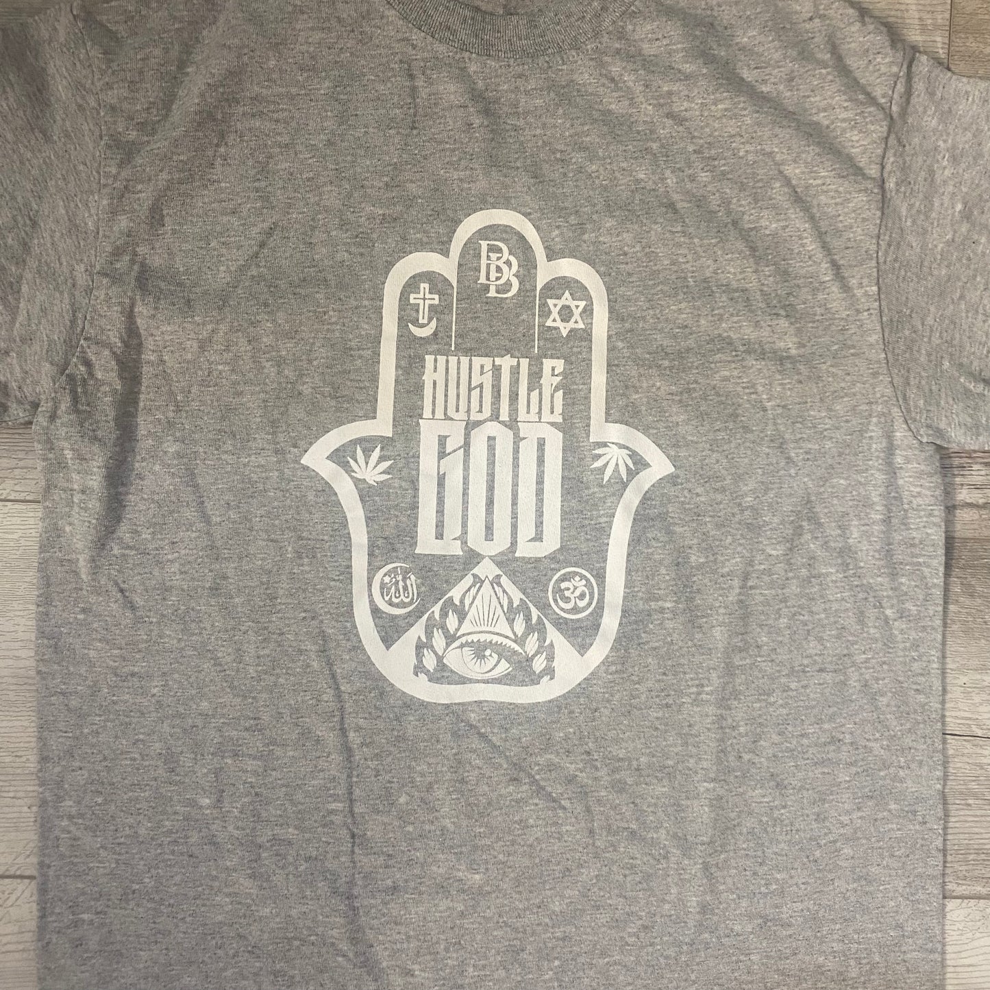 Hustle God Grey T-Shirt