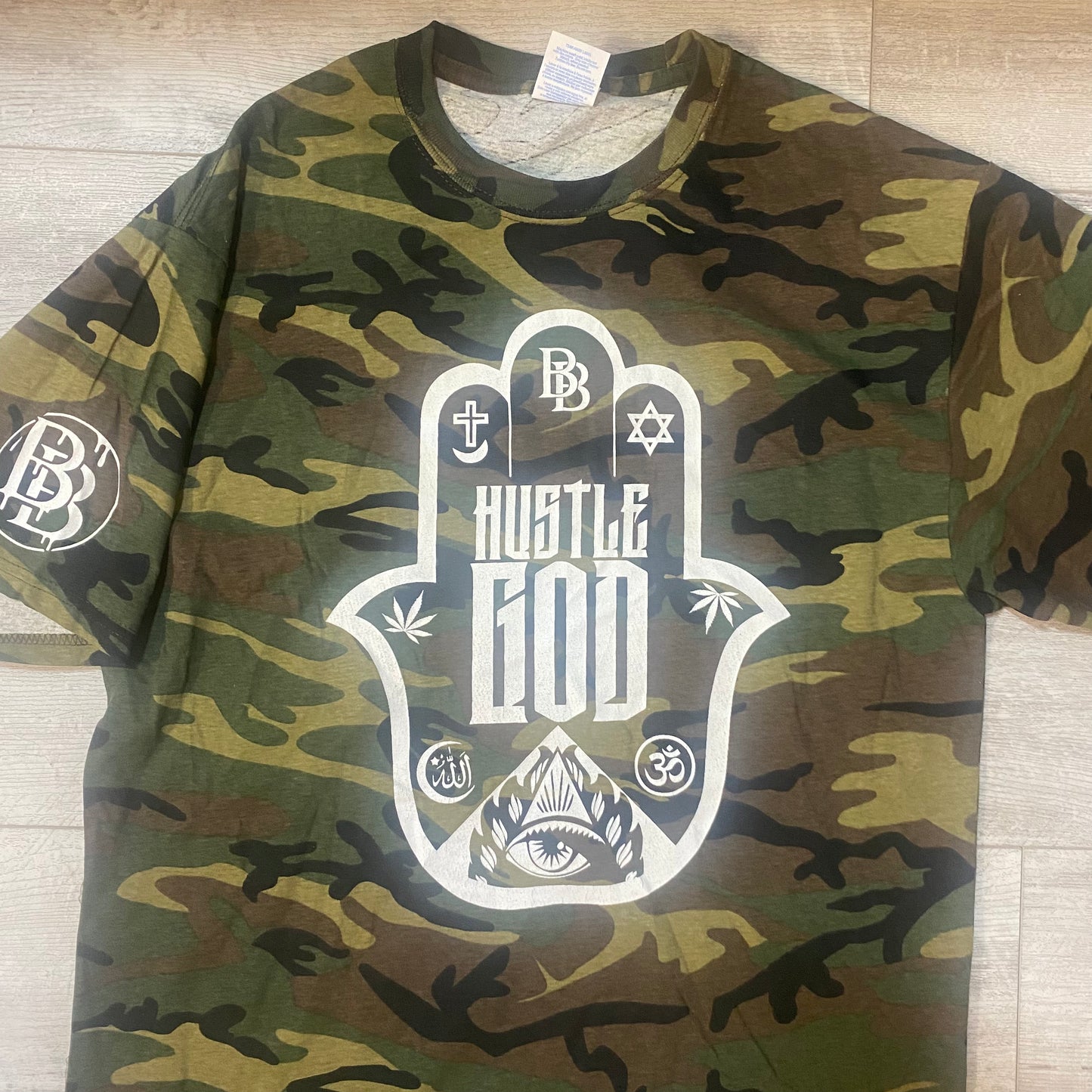 Hustle God Camouflage Camo T-Shirt
