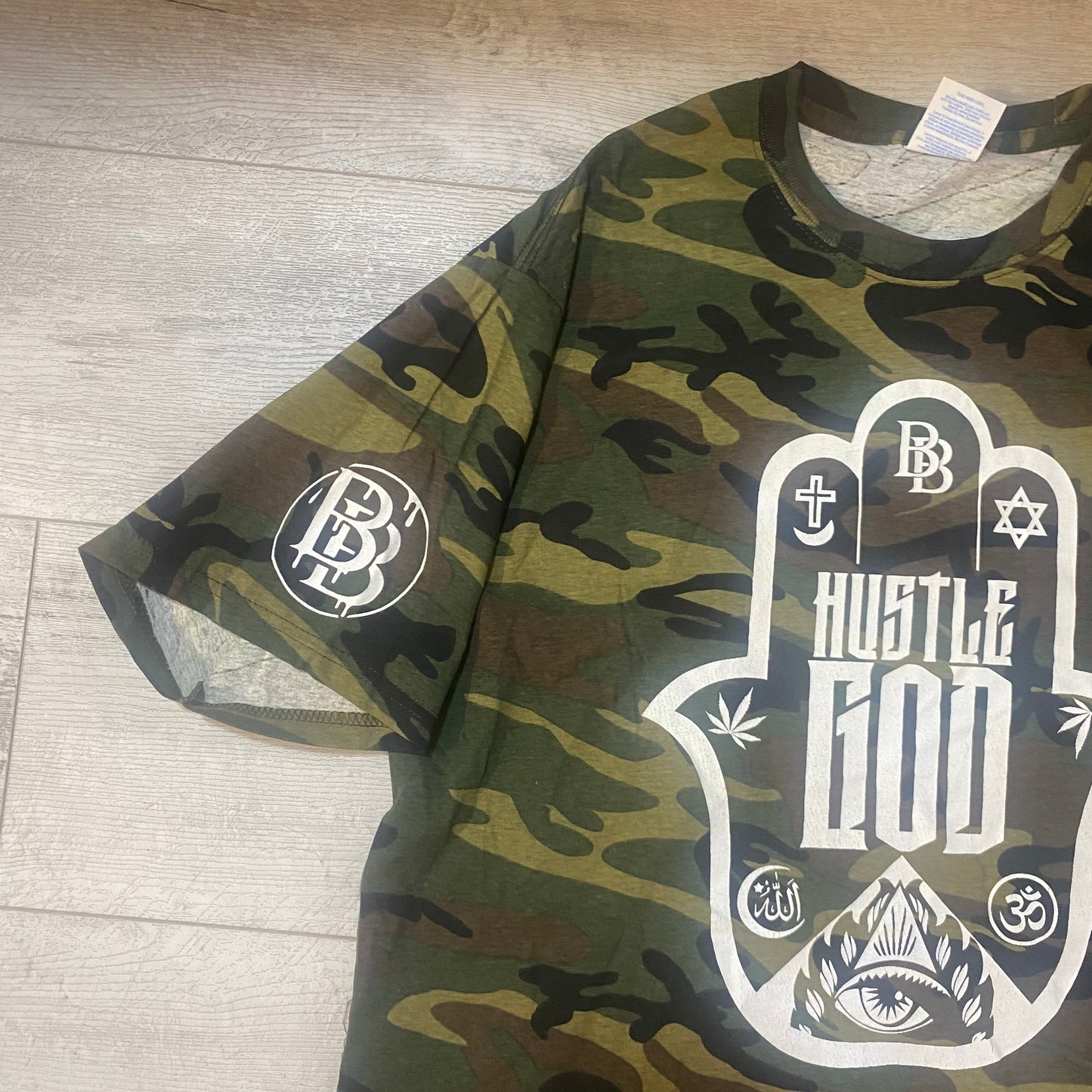 Hustle God Camouflage Camo T-Shirt