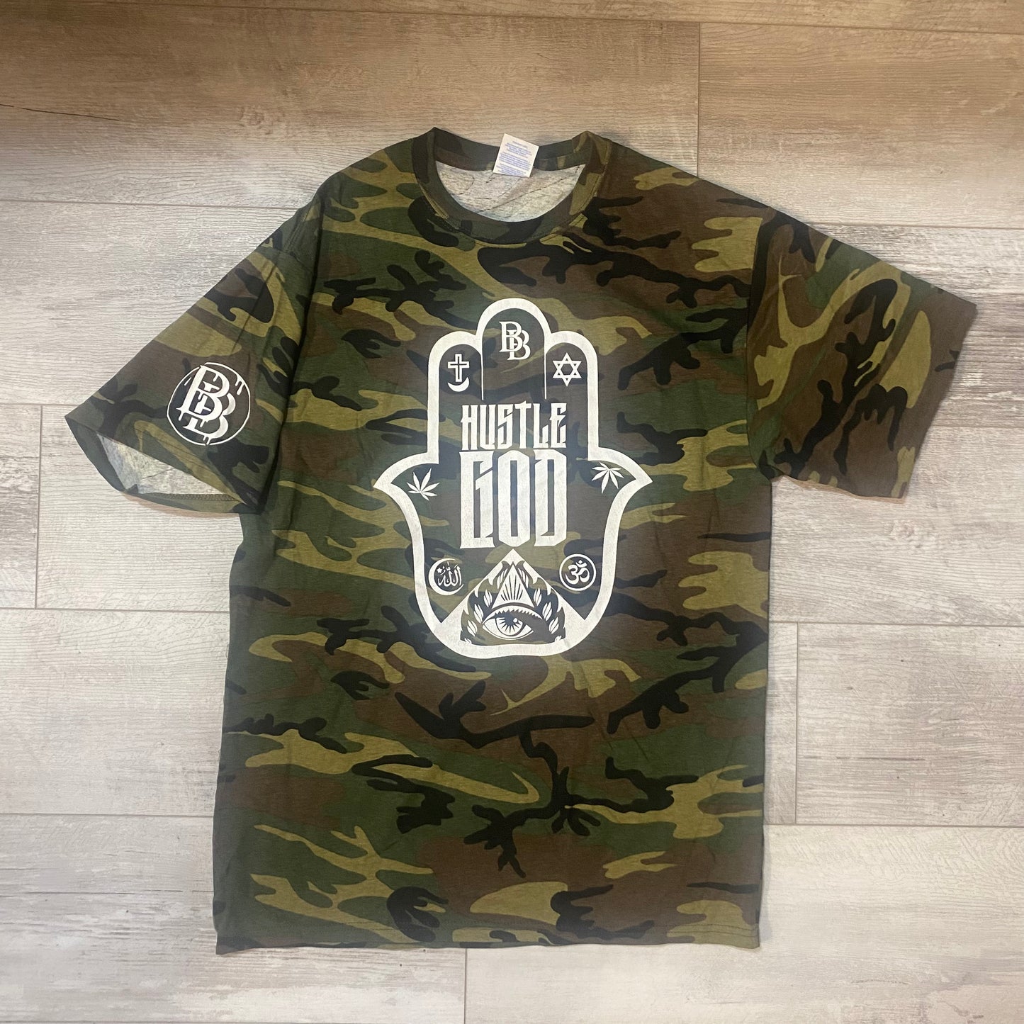 Hustle God Camouflage Camo T-Shirt